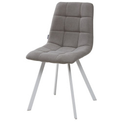 Стул CHILLI SQUARE UF860-08B серый, ткань / белый каркас М-City