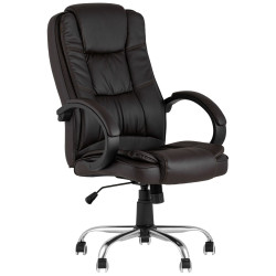 TopChairs Atlant офисное коричневое обивка экокожа, механизм качания Top Gun