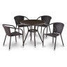 Садовые обеденные группы Комплект плетеной мебели T282ANT/Y137C-W53 Brown (4+1)