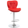 Стул барный DOBRIN BARNY, регулируемый, экокожа, красный, хром