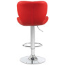Стул барный DOBRIN BARNY, регулируемый, экокожа, красный, хром