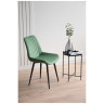 СЕДА стул с обивкой тканью велюр, цвет фисташковый / каркас черный