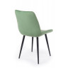 СЕДА стул с обивкой тканью велюр, цвет фисташковый / каркас черный