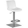 DOBRIN ALDO барный стул с обивкой искусственной кожей, цвет белый
