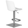 DOBRIN ALDO барный стул с обивкой искусственной кожей, цвет белый