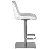 DOBRIN ALDO барный стул с обивкой искусственной кожей, цвет белый