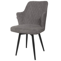 Выставочные образцы мебели. EDGAR антрацит / черный Стул полукресло