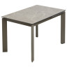Стол обеденный CORNER 120 раздвижной, столешница керамическая MATT LATTE STONE SOLID CERAMIC, каркас TAUPE, DISAUR