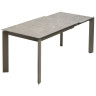 Стол обеденный CORNER 120 раздвижной, столешница керамическая MATT LATTE STONE SOLID CERAMIC, каркас TAUPE, DISAUR