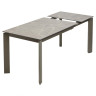 Стол обеденный CORNER 120 раздвижной, столешница керамическая MATT LATTE STONE SOLID CERAMIC, каркас TAUPE, DISAUR