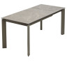 Стол обеденный CORNER 120 раздвижной, столешница керамическая MATT LATTE STONE SOLID CERAMIC, каркас TAUPE, DISAUR