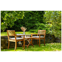 Кофейный комплект из акации Karo c кофейным столом  Joygarden