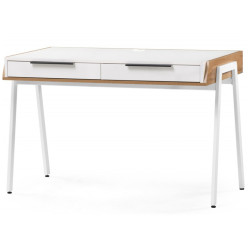 РОКС белый / дуб вотан / белый Стол письменный