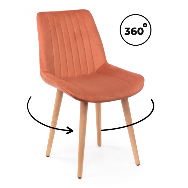 Деревянные стулья Седа 360 терракотовый (zd 432) / светлое дерево np