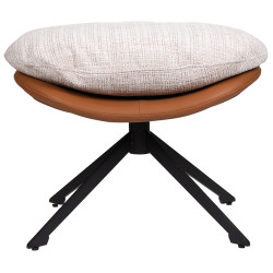 Оттоманка BLISS оранж/серый, экокожа, шенилл