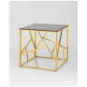 Журнальные столики 55*55 АРТ ДЕКО золото стекло smoke, каркас нержавеющая сталь