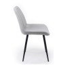 СЕДА стул с обивкой тканью велюр, цвет светло-серый / каркас черный