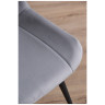СЕДА стул с обивкой тканью велюр, цвет светло-серый / каркас черный