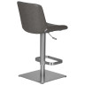 DOBRIN ALDO барный стул с обивкой искусственной кожей, цвет серый