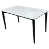 Столы Стол обеденный Блум ART2922-140W, 140х80х75 см, белая керамика/черный