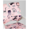 Детские компьютерные кресла Кресло офисное TopChairs Simple SN Junior принт Pink Cats пластик белый