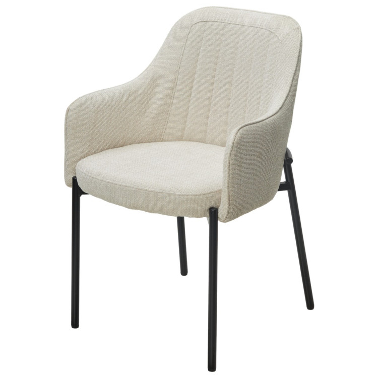 Стул-кресло Стул WILSON Daly-02 светло-бежевый, ткань / черный каркас, ®DISAUR