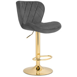 Porch dark gray / golden Стул полубарный