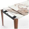 DT9307CW-140 раздвижной обеденный стол с керамической столешницей на деревянных ножках, max длина 180 см