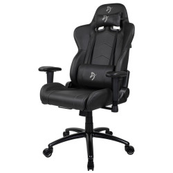 Компьютерное кресло (для геймеров) Arozzi Inizio Black PU - Grey logo Геймерское кресло
