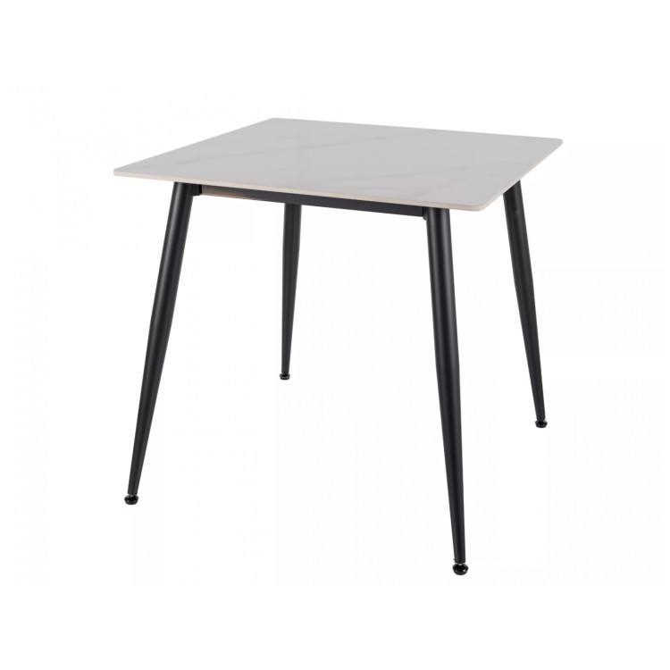 Обеденные столы Стол обеденный Signal RION 80 (белый лак/черный)