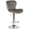 Стул барный DOBRIN BARNY, регулируемый, серый велюр (MJ9-75), хром