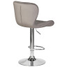 Стул барный DOBRIN BARNY, регулируемый, серый велюр (MJ9-75), хром