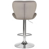 Стул барный DOBRIN BARNY, регулируемый, серый велюр (MJ9-75), хром