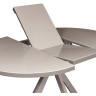 DOMENIC раздвижной стол на металлических ножках, столешница со стеклом