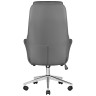 DOBRIN COLTON компьютерное кресло на хромированном основании с обивкой экокожей, цвет серый