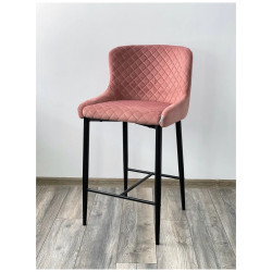 Полубарный стул ARTEMIS BLUVEL-52 PINK (H=65cm), велюр М-City