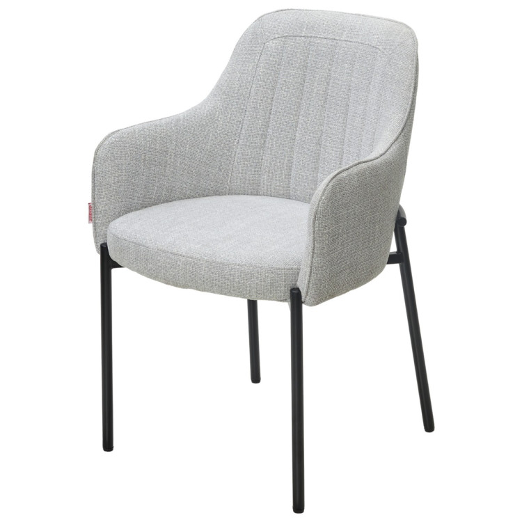 Стул-кресло Стул WILSON Daly-11 светло-серый, ткань / черный каркас, ®DISAUR