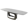 Стол обеденный раздвижной ЛУССО (LUSSO) 200, столешница испанская керамика белый мрамор TL-326, каркас металл теплый графит, макс. 300 см, DISAUR