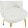 Стулья для гостиной DC1288 Стул мягкий, БЕЛЫЙ велюр, каркас металл золото