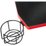 Игровые столы Компьютерный геймерский стол Basic 110х59х75см c полкой для монитора 40х20см, подстаканником, крючком для наушников, карбон чёрный красный