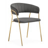 Стул-кресло Kamelia 1 dark gray / gold