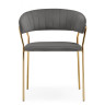 Стул-кресло Kamelia 1 dark gray / gold