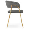 Стул-кресло Kamelia 1 dark gray / gold
