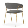 Стул-кресло Kamelia 1 dark gray / gold