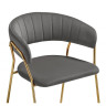 Стул-кресло Kamelia 1 dark gray / gold