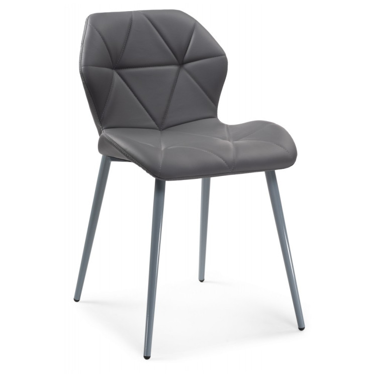 Стулья Вальд экокожа серый / серый глянец