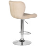 Стул барный DOBRIN BARNY, регулируемый, бежевый велюр (MJ9-10), хром