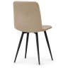 ЧИЛЛИ К стул с обивкой тканью велюр, цвет бежевый (velutto 05) / каркас черный