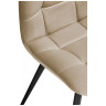 ЧИЛЛИ К стул с обивкой тканью велюр, цвет бежевый (velutto 05) / каркас черный
