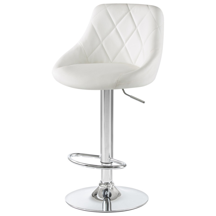 DOBRIN LOGAN барный стул с обивкой искусственной кожей, цвет белый